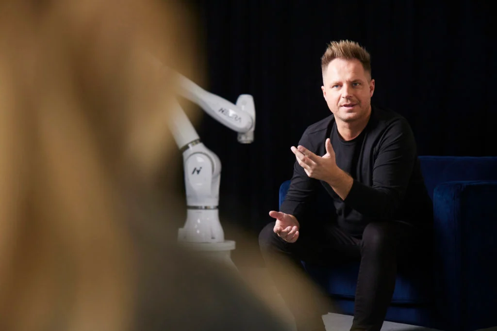 David Reger im Gespräch.